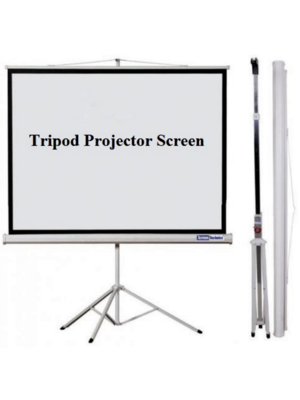 Projector Screen With Stand, White. size 146*110cm  For Laboratory, School, Office, Home.