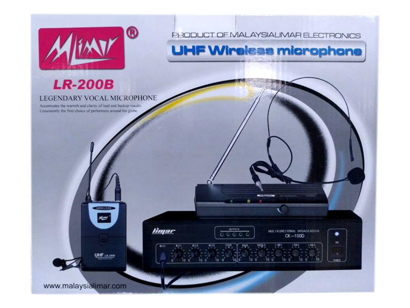 Professional Wireless Collar Microphone Mlimar  LR 200B