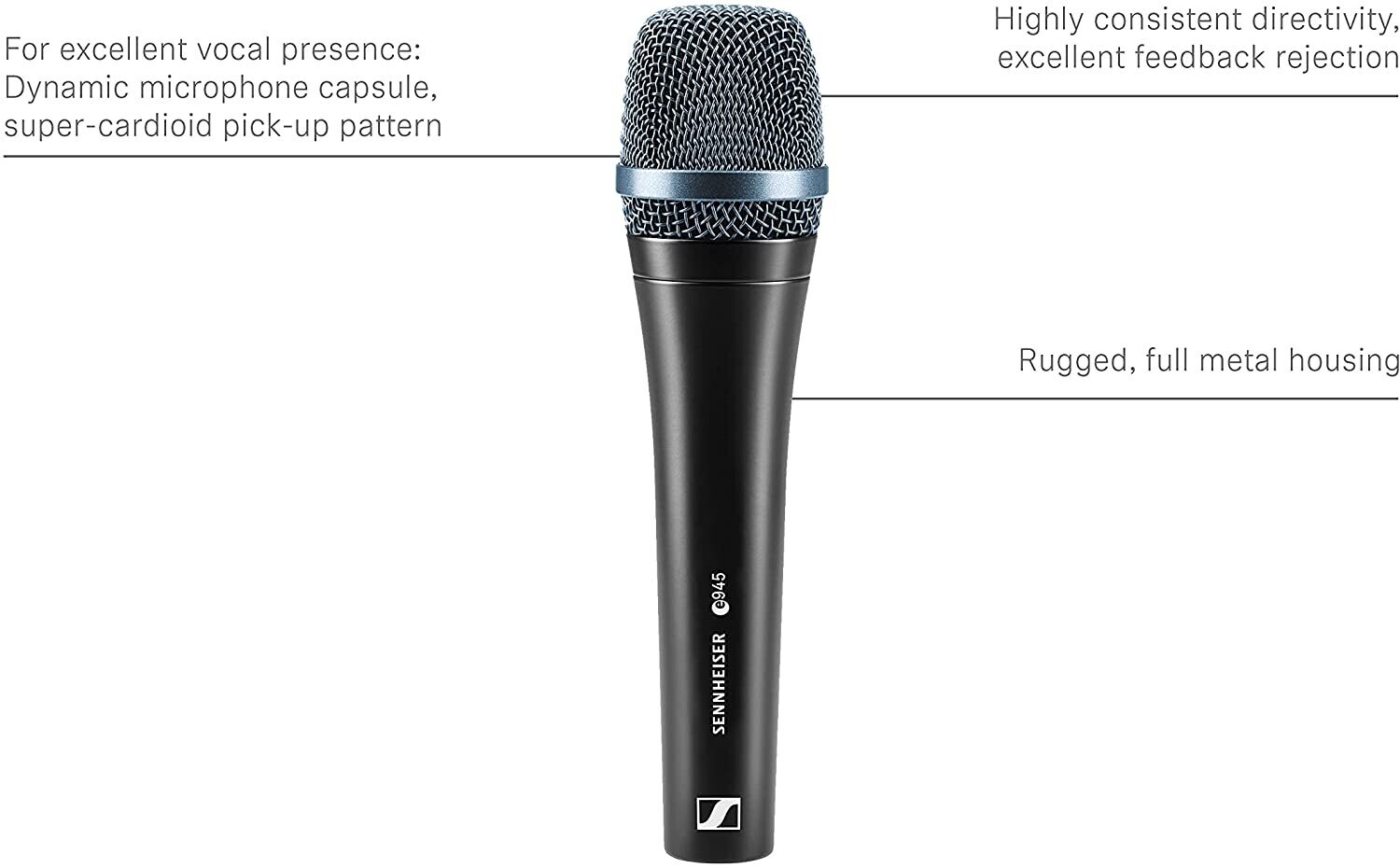 Sennheiser Pro Audio e945 Professional Super-Cardioid Dynamic