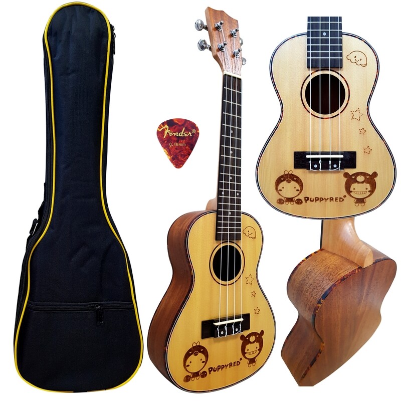 Concert 24&quot; Pro Ukulele Mahogany Wood Colour Free padded bag w/ Pick.
