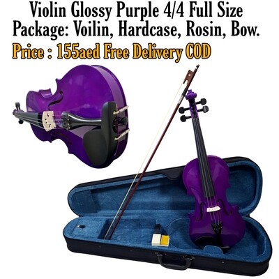 Violin Full size 4x4  Violet with hard case, rosin and bow.