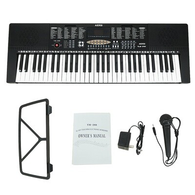 Yongmei 61 Key YM-288 Black Electronic Keyboard