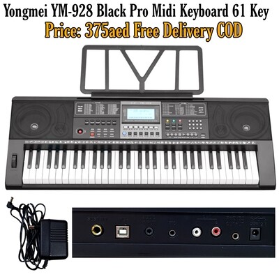 Yongmei YM-928 MIDI Professional Electronic Keyboard Black