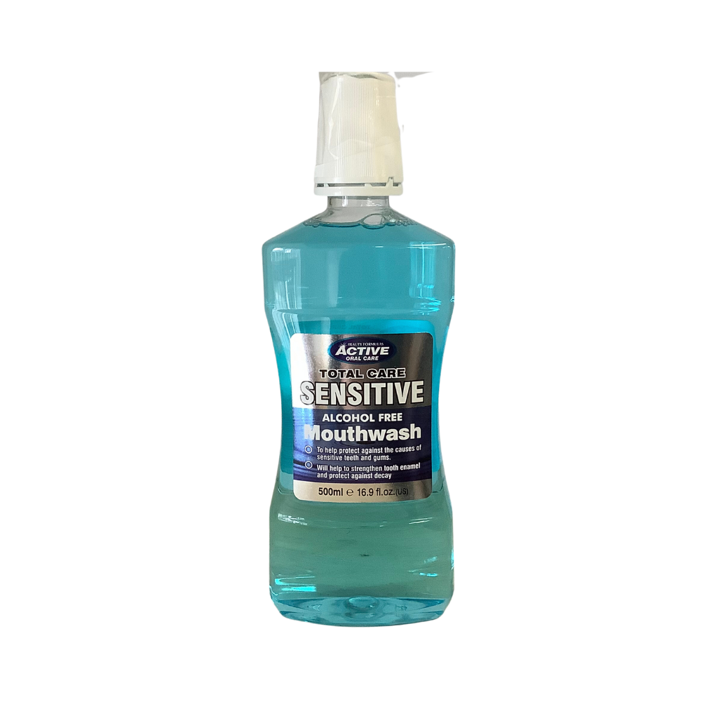 Active Mouthwash Total Care Sensitive Alcohol Free 500ml
