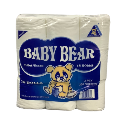 Baby Bear Toilet Tissue Two Ply 18 Tolls