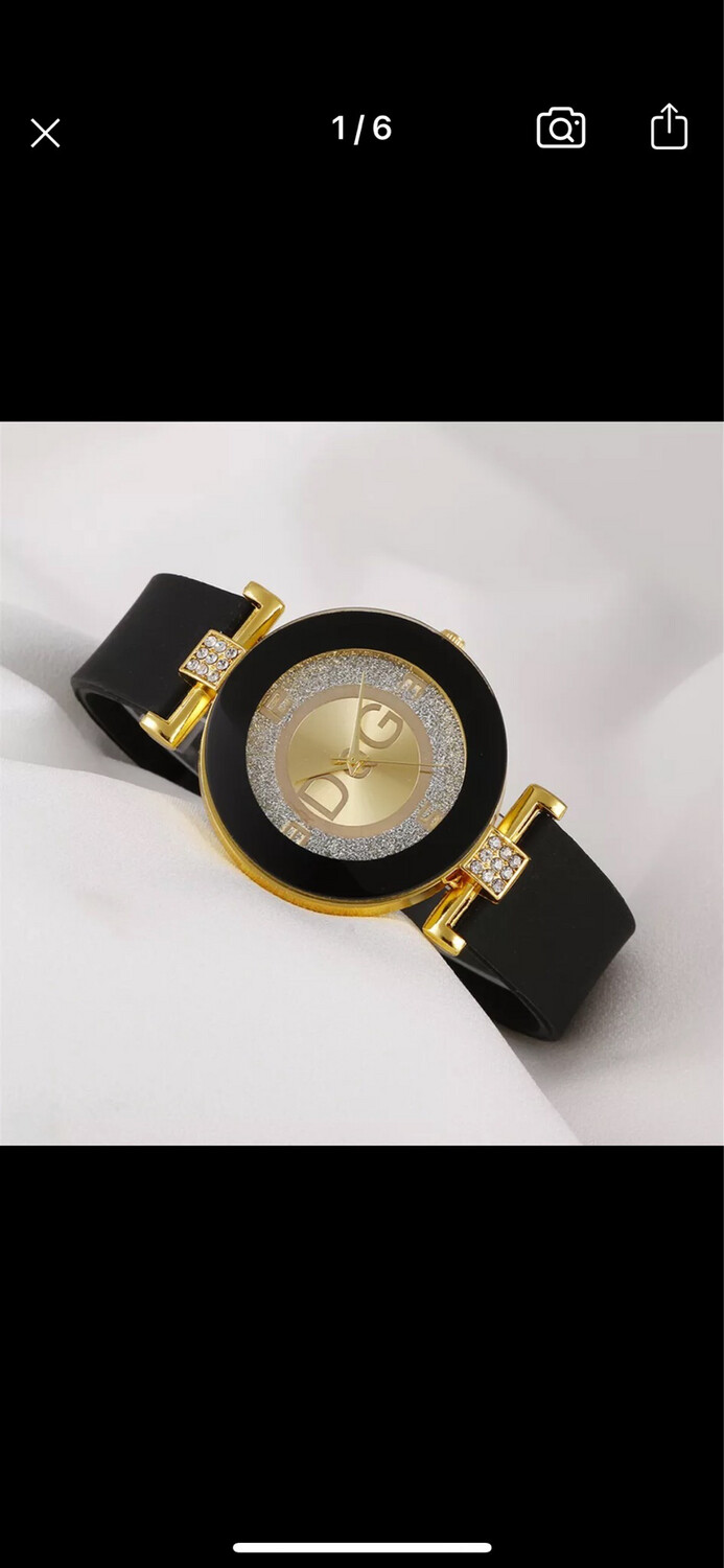 Einfache schwarze Quarzuhr frauen minimalistischen design silikon strap armbanduhr große zifferblatt frauen mode kreative uhr