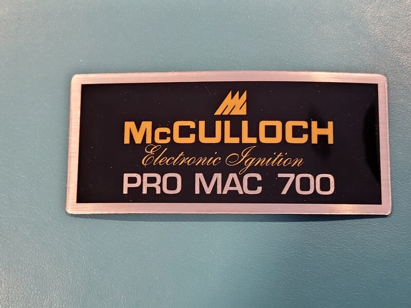 McCulloch Pro Mac 700 (Electronic Ignition) filter cover sticker
