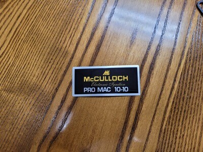 McCulloch Pro Mac 10-10 (Electronic Ignition) filter cover sticker