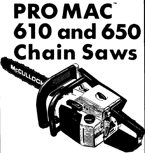 Mcculloch 605/610/650 Gaskets and parts