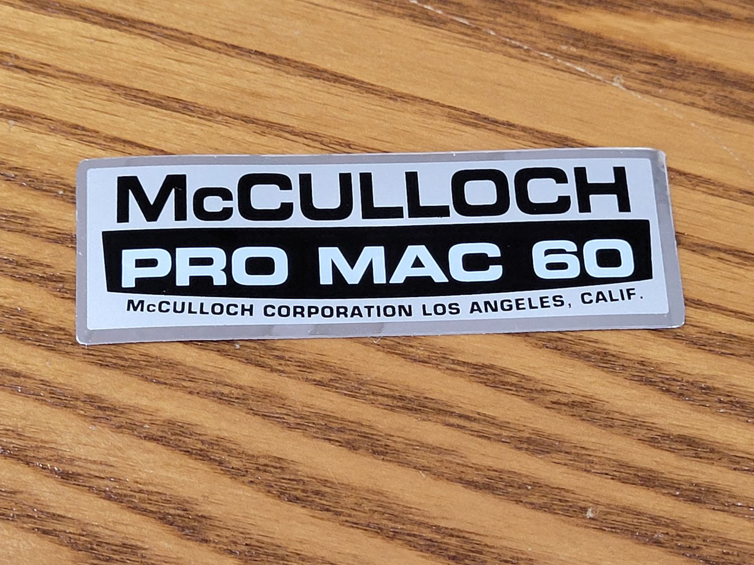 Pro Mac 60 Silver, Black, and White filter cover sticker