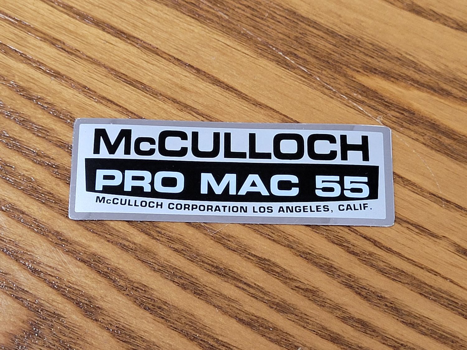 Pro Mac 55  Silver, Black, and White filter cover sticker
