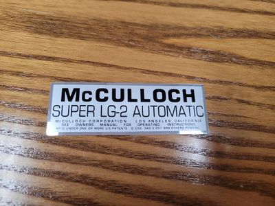 Super LG-2 reproduction filter sticker (Rare)