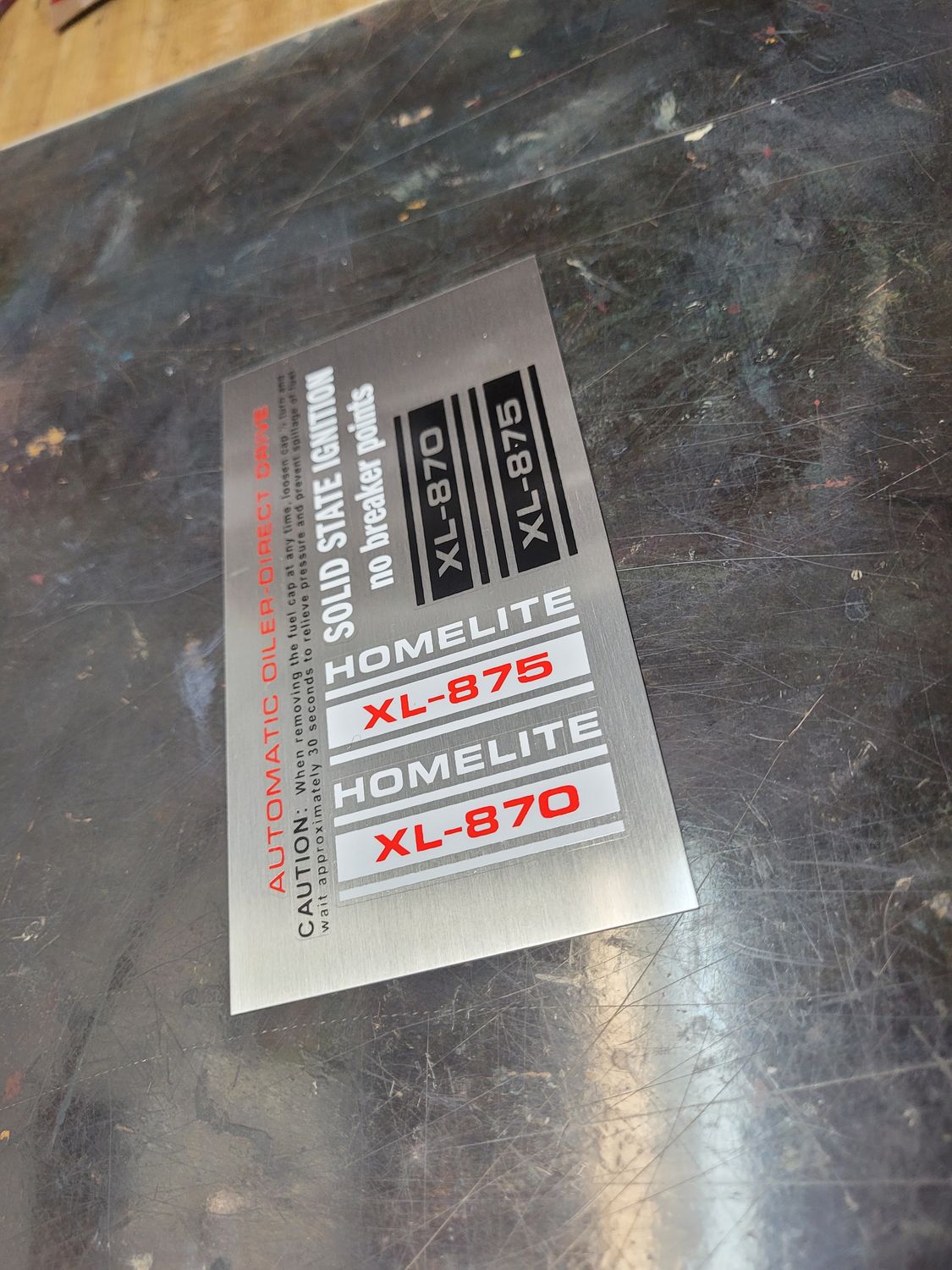 Kit shown applied to metallic background for colors