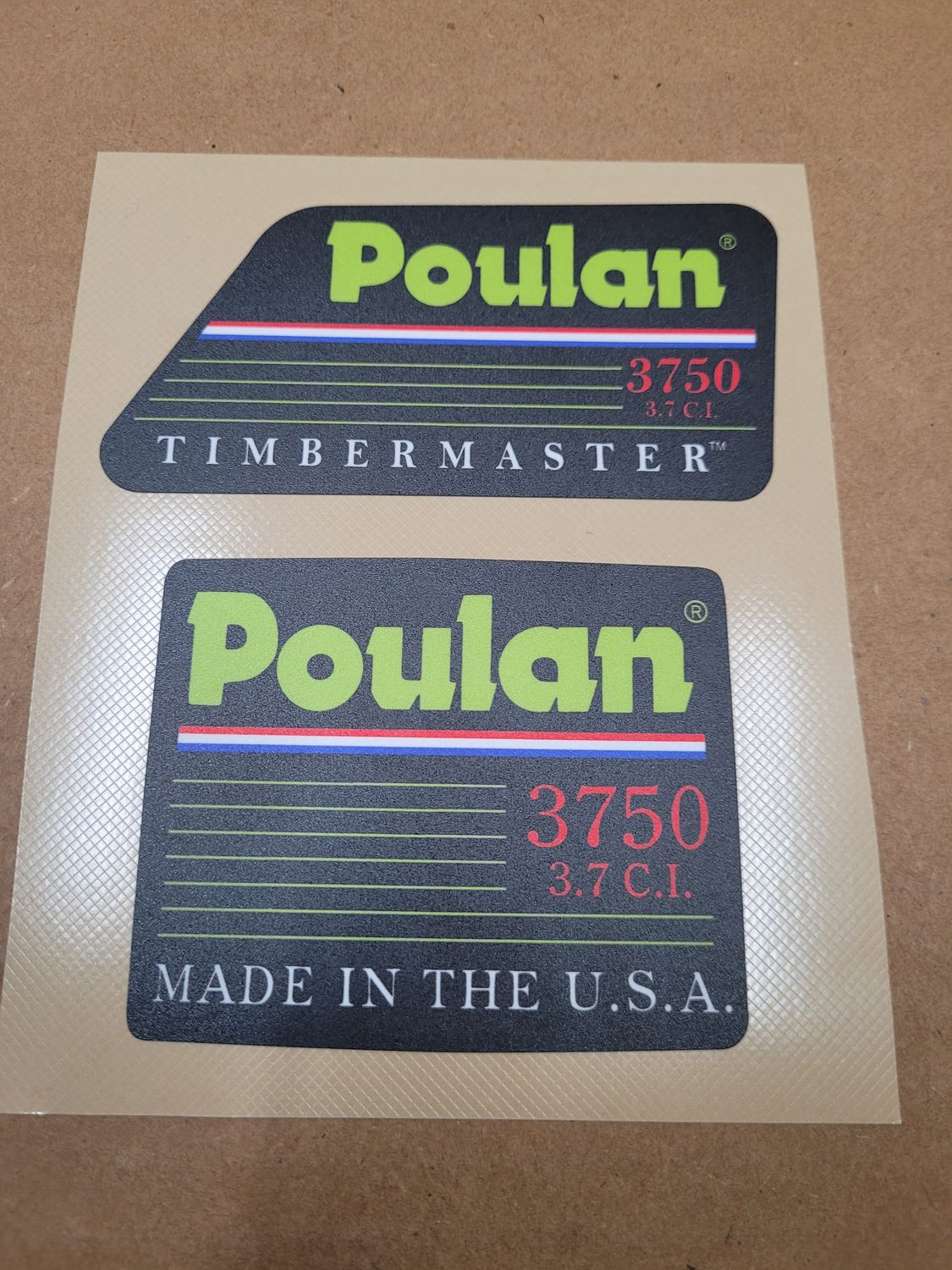 Poulan 3750 Chainsaw stickers