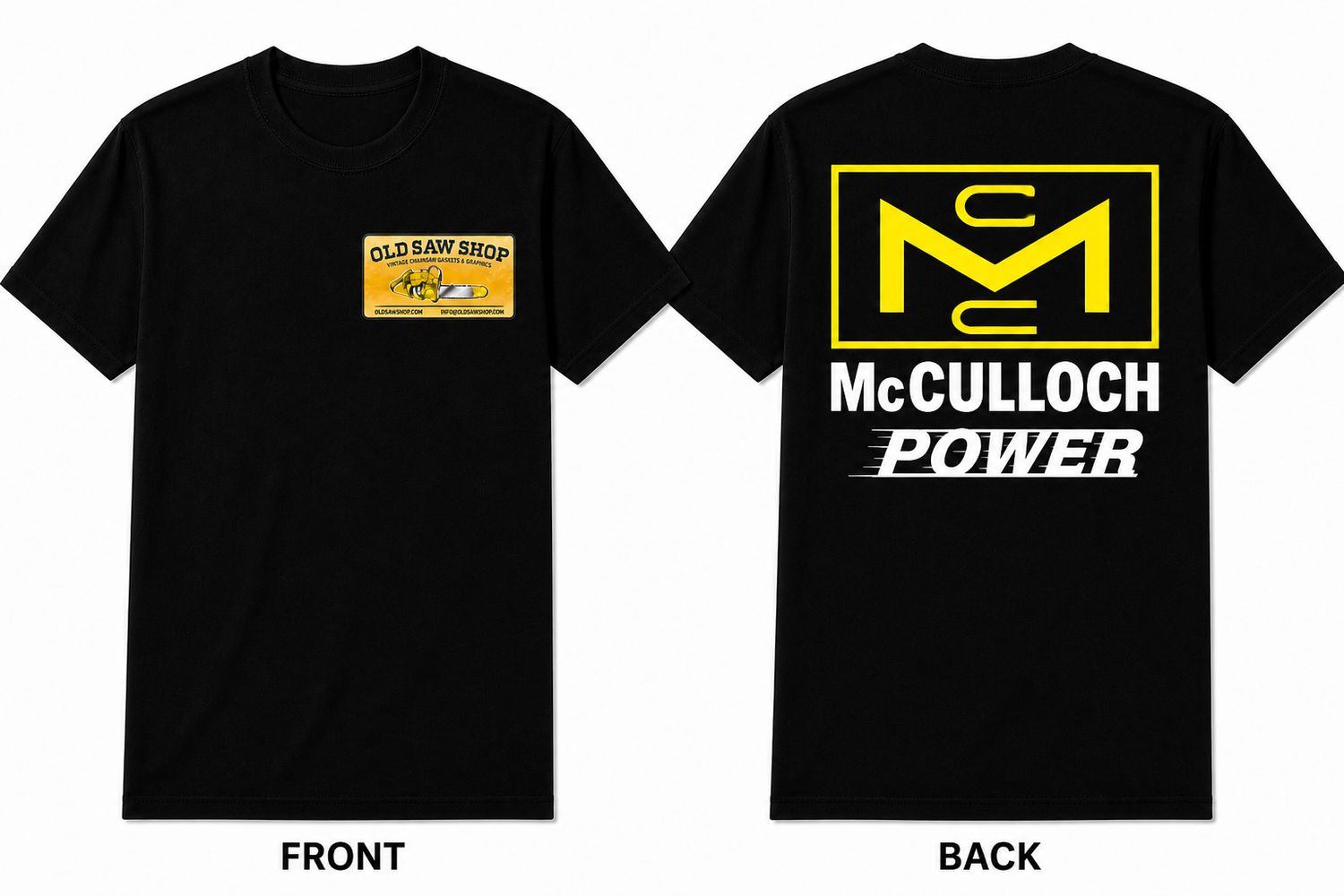 McCulloch Power T-shirt Vintage style Graphics