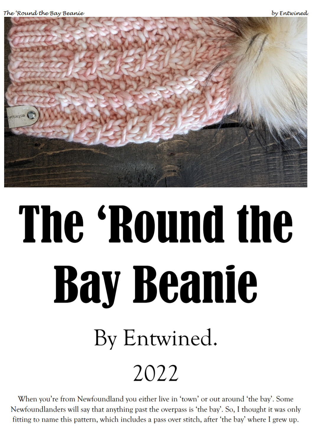 &#39;Round the Bay Beanie Knitting Pattern