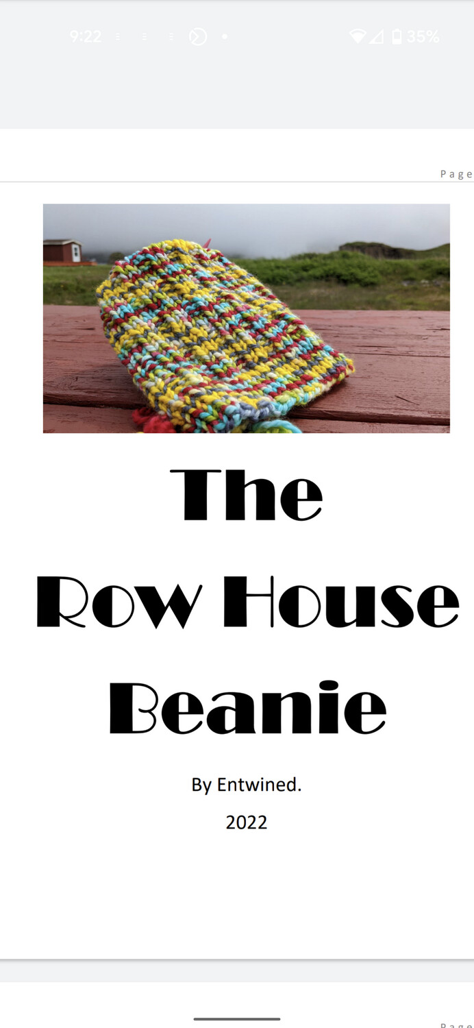 Row House Beanie Knitting Pattern