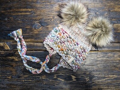 The Two Toned Bulky Beaded Bonnet knitting pattern