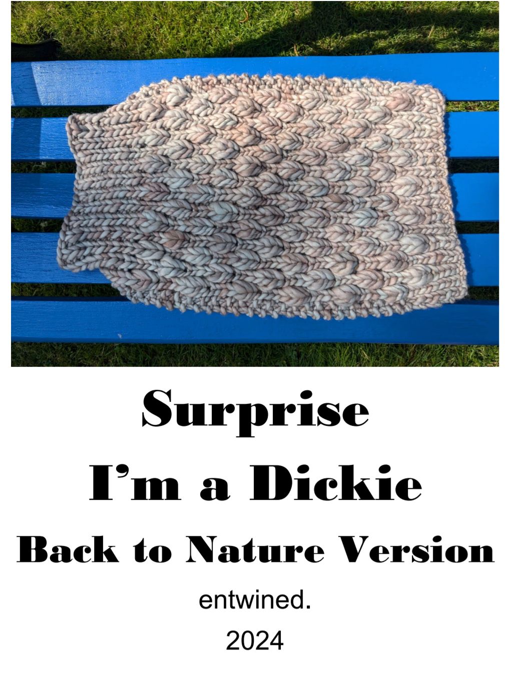 Surprise I&#39;m a dickie, Back To Nature Version Knitting Pattern