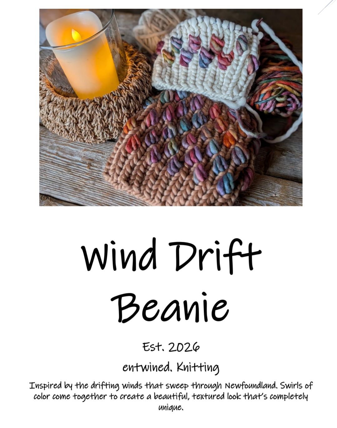 The Wind Drift Beanie Knitting Pattern