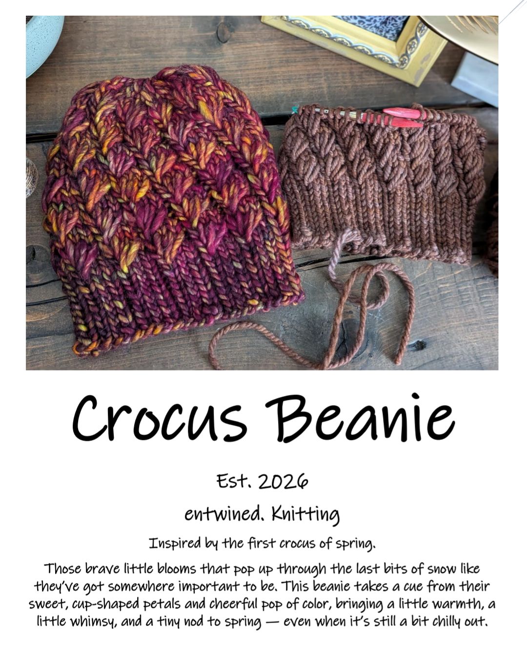 The Crocus Beanie Knitting Pattern