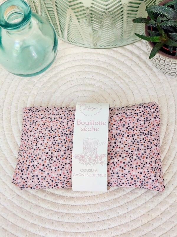 Bouillotte sèche rose bulles