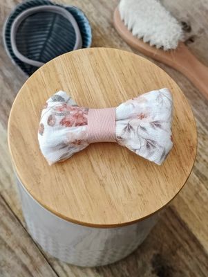 Barrette coton imprimé fleur "Agathe"