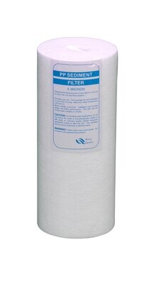 PP waterfilter voor 10 inch (25cm) waterzuiveringsinstallaties (5 micron)