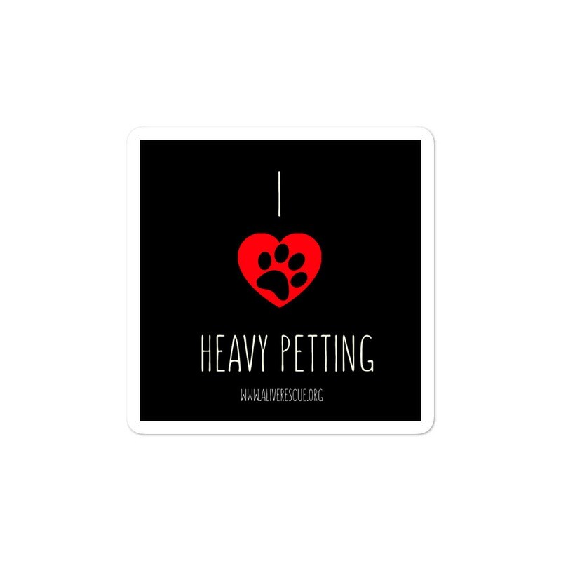 &quot;I Heart Heavy Petting&quot; Bubble-free stickers
