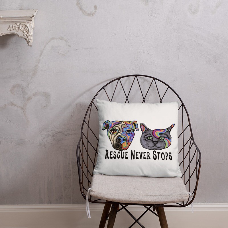 &quot;Rescue Never Stops&quot; Basic Pillow