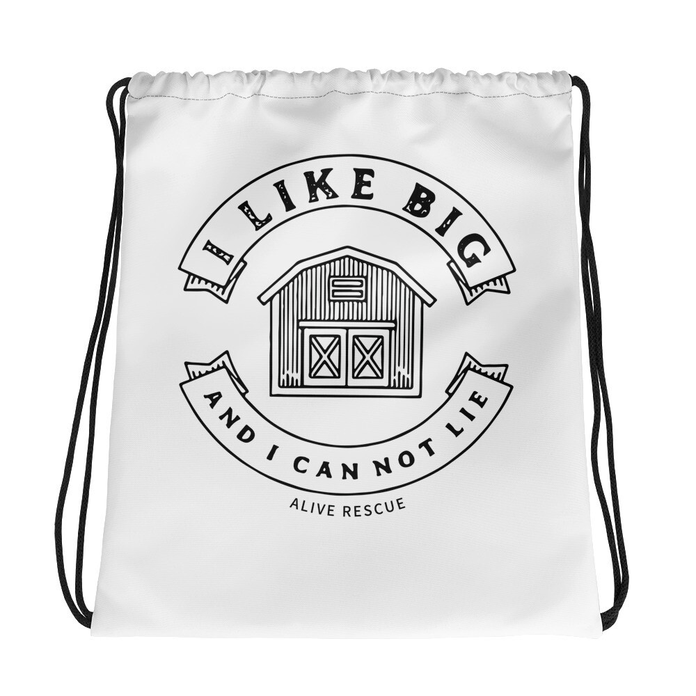 "I Like Big Barn and I Can Not Lie" Drawstring bag