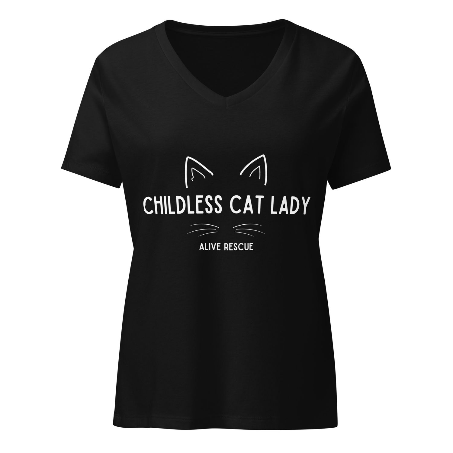 &quot;Childless Cat Lady&quot; Women’s relaxed v-neck t-shirt