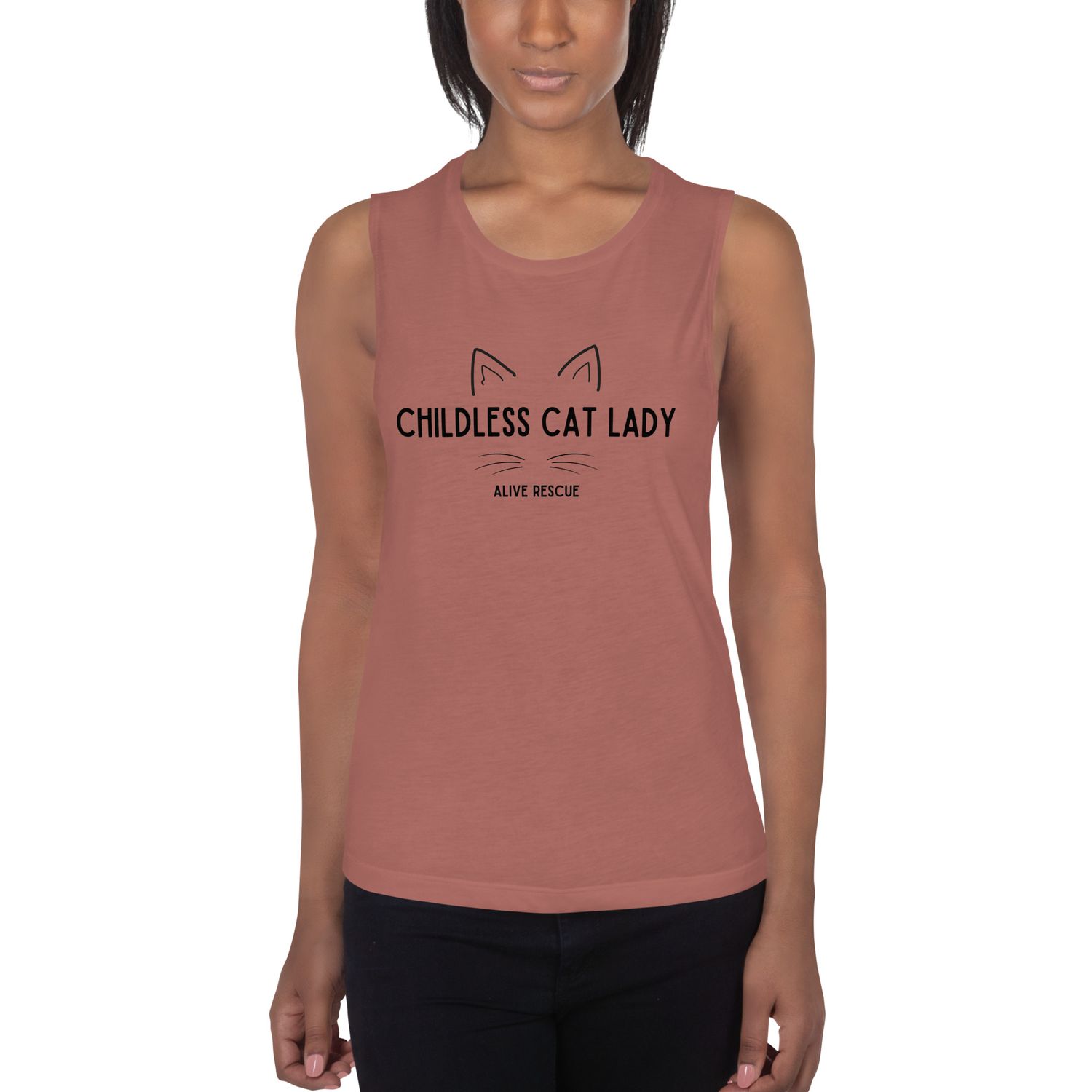 &quot;Childless Cat Lady&quot; Ladies’ Muscle Tank