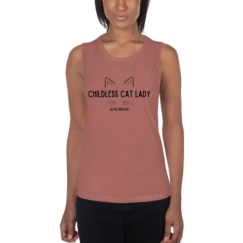 &quot;Childless Cat Lady&quot; Ladies’ Muscle Tank