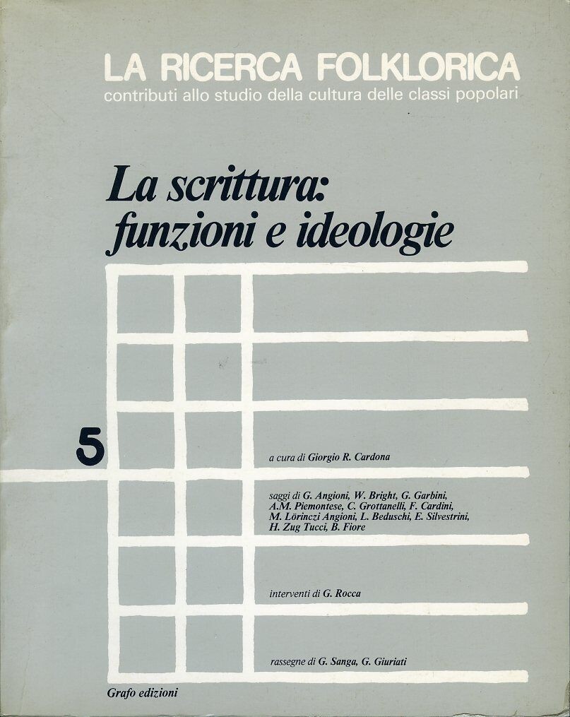 LA RICERCA FOLKLORICA - numero 5