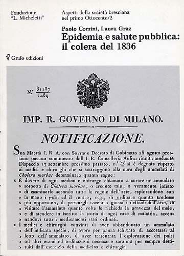 EPIDEMIA E SALUTE PUBBLICA: IL COLERA DEL 1836