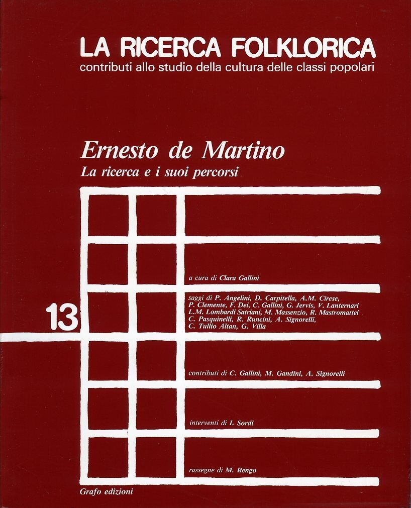 LA RICERCA FOLKLORICA - numero 13