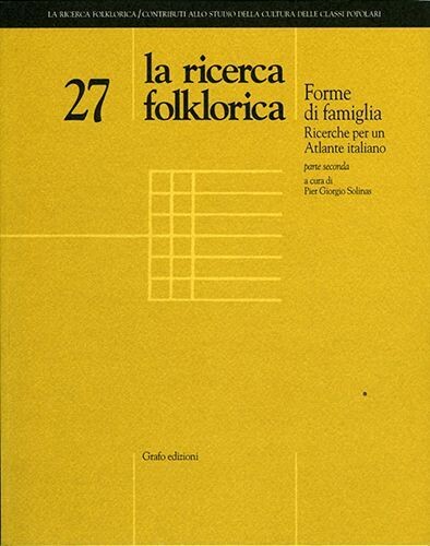 LA RICERCA FOLKLORICA - numero 27