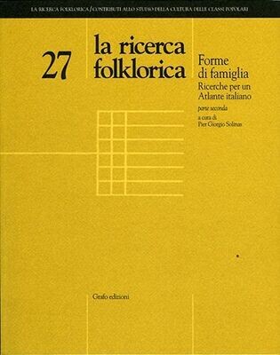 LA RICERCA FOLKLORICA - numero 27