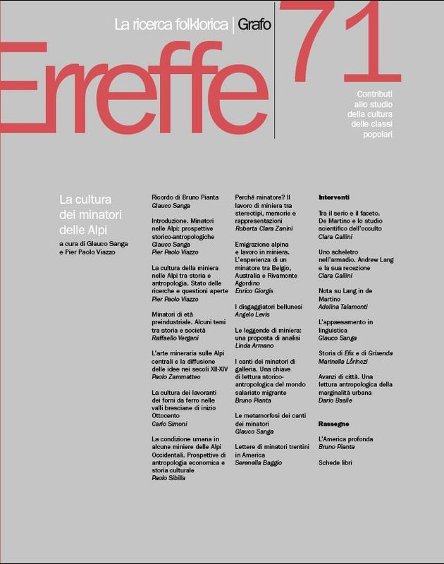 LA RICERCA FOLKLORICA - numero 71