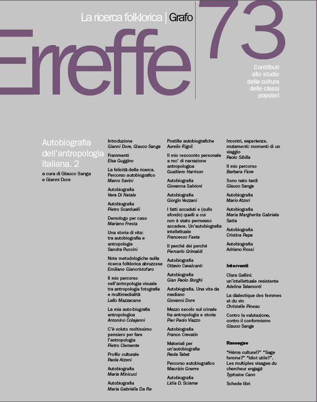 LA RICERCA FOLKLORICA - numero 73