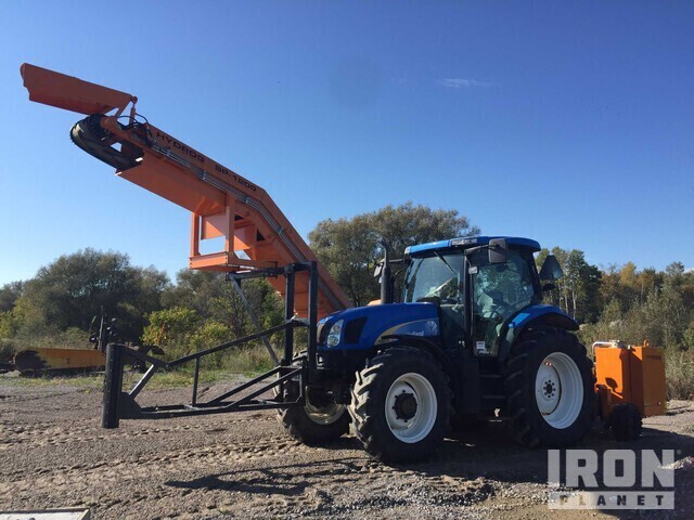 Holland T6030 4WD Tractor w/2016 Hydrog SP1200 Roadside Shoulder Cutter