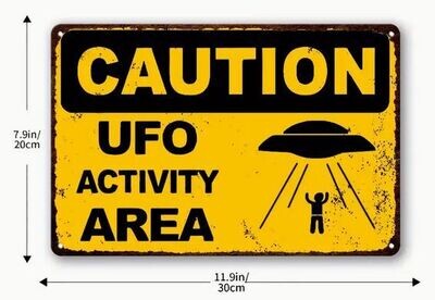 UFO Activity Metal Tin Sign