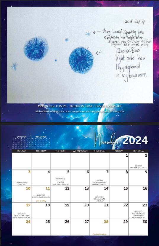 MUFON 16 months calendar