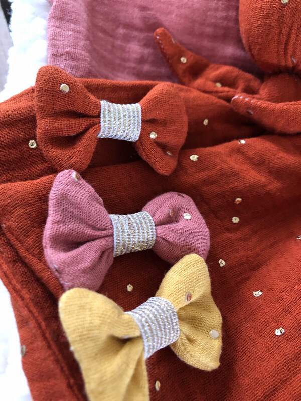 La barette écolo en double gaze de coton oeko-tex