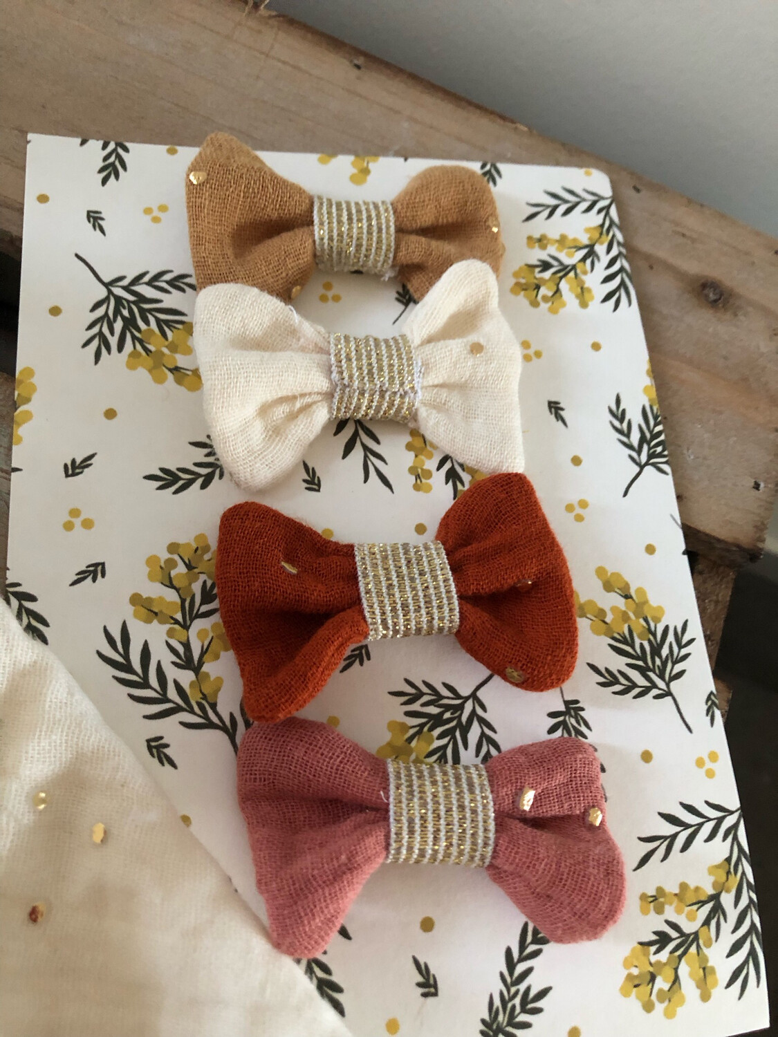 La barette écolo en double gaze de coton oeko-tex