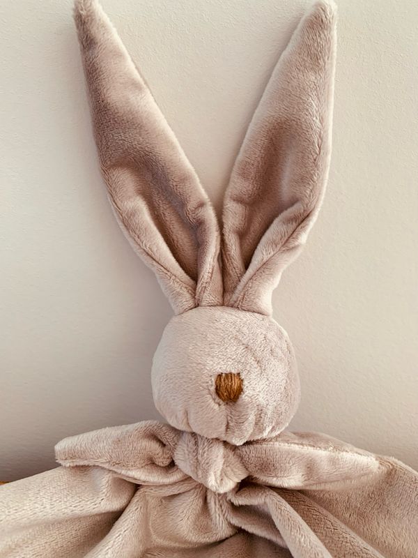 Doudou lapin minky doux bio
