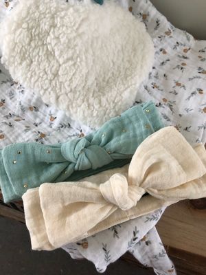 Headband bébé et enfant en double gaze oeko tex