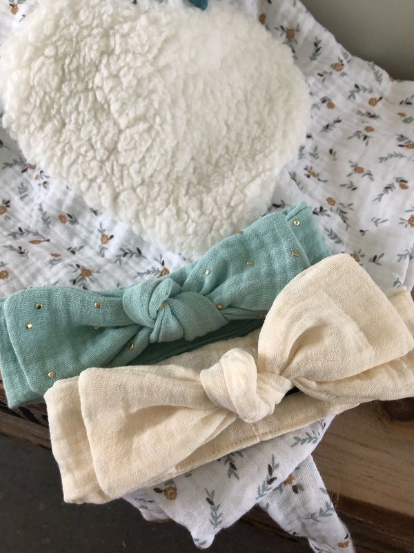 Headband bébé et enfant en double gaze oeko tex