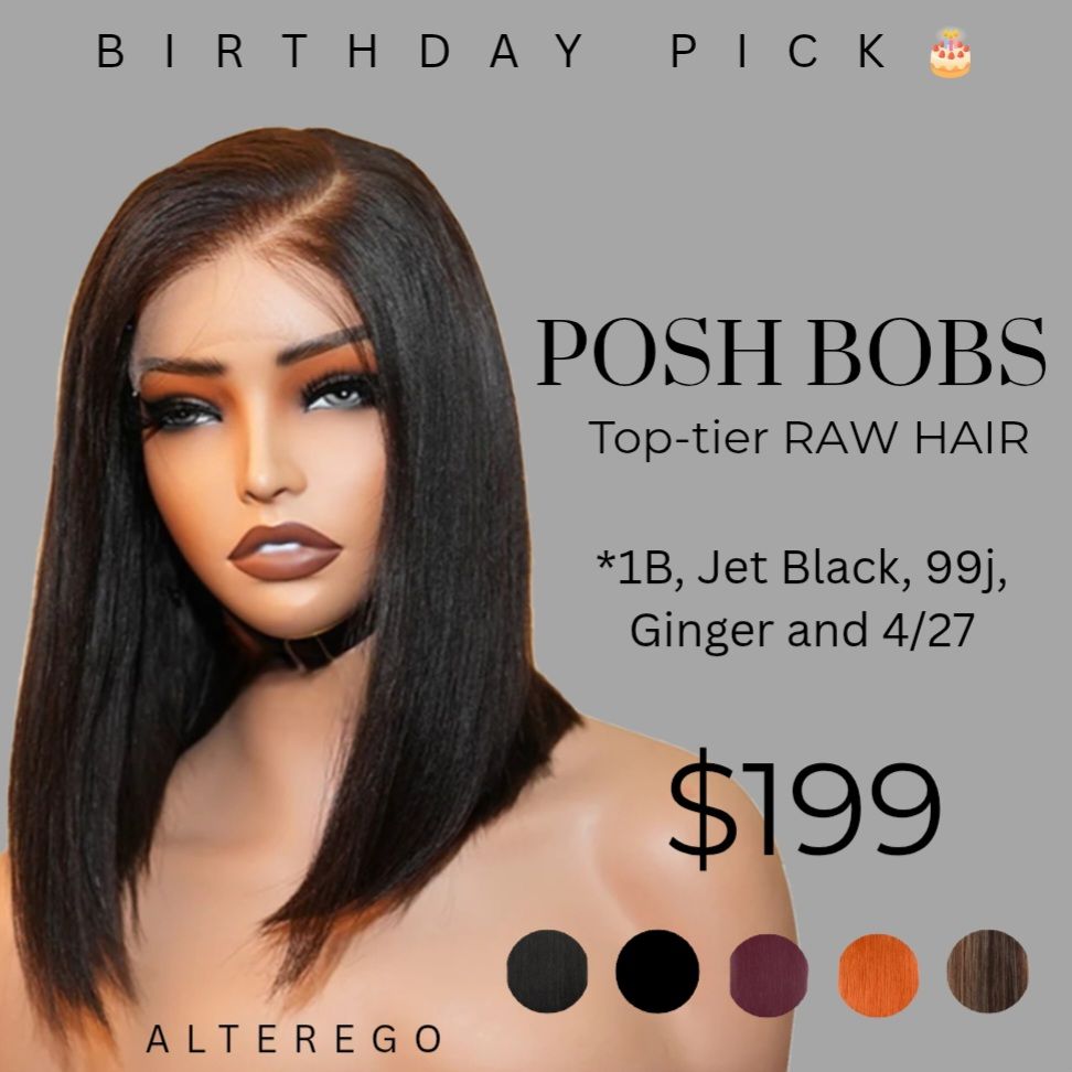 POSH Bob Wigs - Birthday Pick